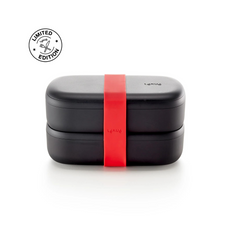Lékué Lunchbox - To Go Schwarz Limited Edition mit Besteck