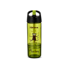 Personalisierte Wasserflasche für Kinder - Carl Oscar 2 in 1 - 0.3 + 0.15l Lime