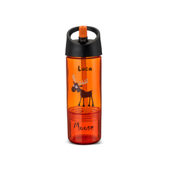 Personalisierte Wasserflasche für Kinder - Carl Oscar 2 in 1 - 0.3 + 0.15l Orange