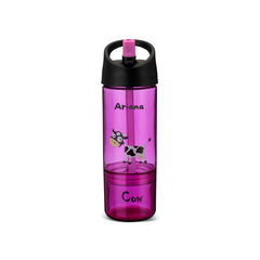 Personalisierte Wasserflasche für Kinder - Carl Oscar 2 in 1 - 0.3 + 0.15l Violett