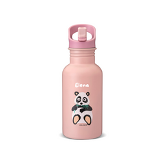 Personalisierte Trinkflasche für Kinder - Carl Oscar SteelIsh 0.5l Rosa Panda