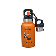 Personalisierte Trinkflasche für Kinder - Carl Oscar Tempflask 0.35l Orange