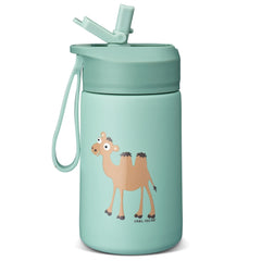 Personalisierte Trinkflasche für Kinder - Carl Oscar STEELish HydraFlip™ 0,4 L  Grün-Kamel