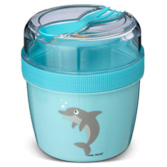 Personalisierte Znünibox für Kinder - Carl Oscar N'ice Cup Blau Delfin
