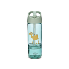 Personalisierte Wasserflasche für Kinder - Carl Oscar 2 in 1 - 0,3 + 0,15 l Grün Kamel