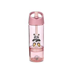 Personalisierte Wasserflasche für Kinder - Carl Oscar 2 in 1 - 0,3 + 0,15 l Rosa Panda