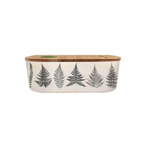 Bioloco Box Chic.Mic Lunch Box - Bioloco Plant Lunchbox Oval Black & Withe Leaves ...